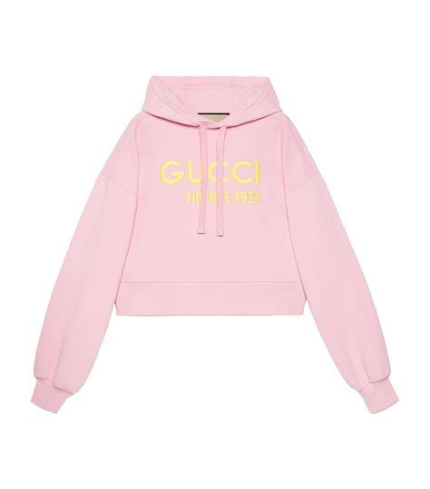 gucci sweatshirt womens pink|Gucci cropped sweatshirt etsy.